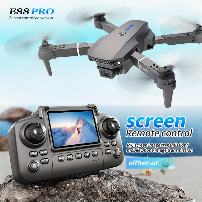 Profesyonel E88 PRO Drone, Ekr - Drone Camera Mount incelemesi ve fiyatı